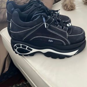 Navy Platform sneakers by Junta Watanabee for Buffalo. Worn once.